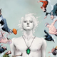 Various characters from the Dreaming float around Dream on the cover of The Sandman Universe.